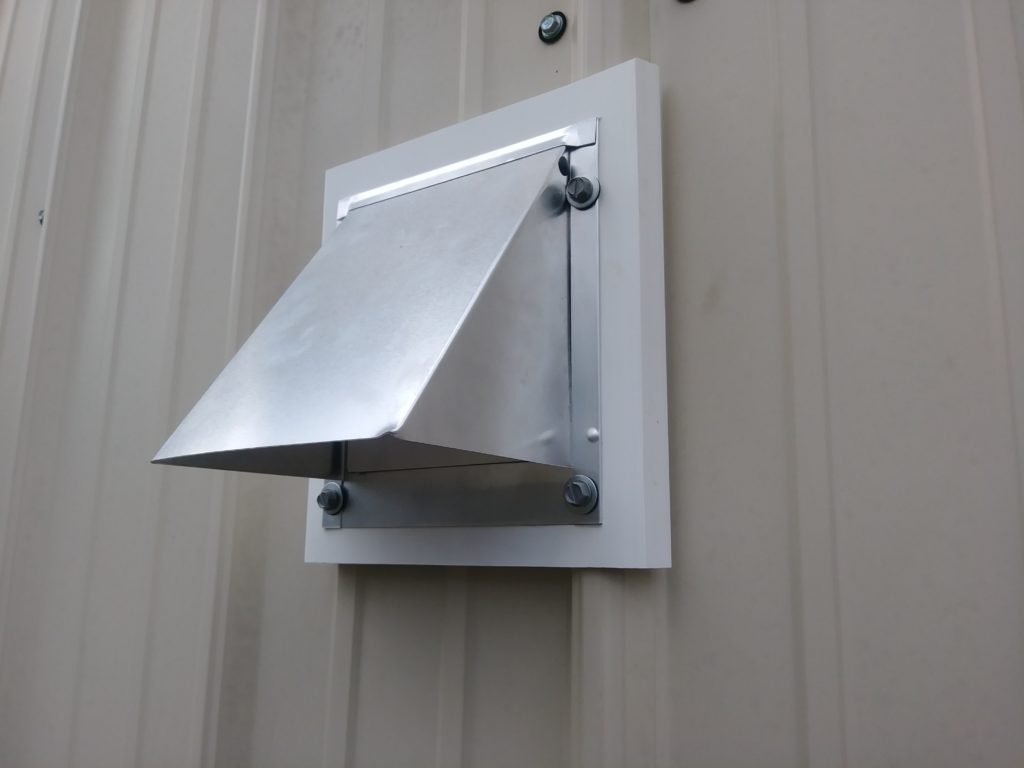 A Vent On Corrugated Metal Building, Trim For Corrugated Metal Siding